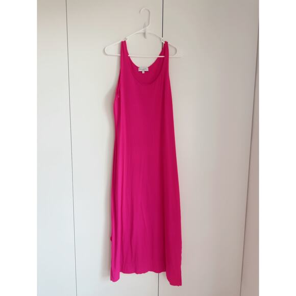 Michael Stars Pink Tank Dress Size Large Poolside Vacation Tropical Loungwear - Picture 2 of 6